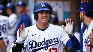 大谷翔平、日米通算350号で前半戦締め　2安打1打点で打率.293、ド軍逆転負けで3連敗
