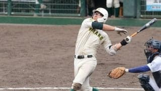 マイペースに黙々と　那賀の1番・大岸選手、2本の二塁打で役割堂々