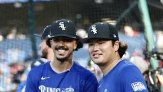 村上宗隆HRダービー笑顔で入場　シュワバー、ハーパーら強打者と並び握手「パワーみせたい」