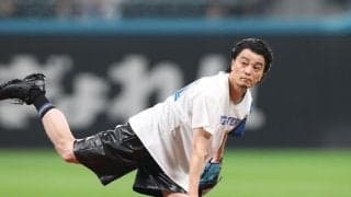【日本ハム】KREVAファーストピッチ「喜んでもらえてうれしい！」大ファンの達孝太が打席に