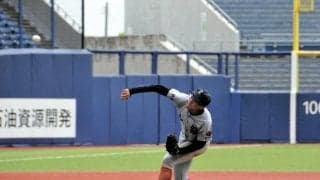 「1が好き」エースの1番打者、悔しい1点　上越総合技術の猪田投手