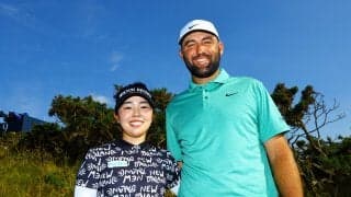山下美夢有が全英会場でPGAツアー選手と“共演”「キュンキュンしました」