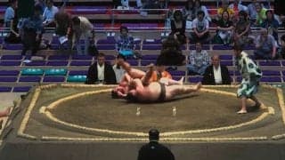 大相撲で“肉を切らせて骨を断つ”大技炸裂 巨漢を投げ切るも「投げた方がダメージ」「勝ったけど痛めた」驚嘆と心配の声
