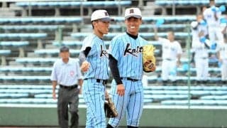 背番号20でも「お前がエースだ」　海田・岡本投手、九回裏に正念場