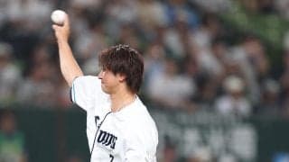 【西武】球団OBの金子侑司氏がロッテ戦の始球式に背番号「７」のユニホームで登場
