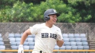 広商１２点快勝　昨夏メンバー外・平岡が公式戦１号　冬は「自分が一番と言えるくらい振り込んだ」