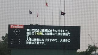 【高校野球】明星－国学院久我山は八王子に雨で継続試合に　現在国学院久我山がリード／西東京