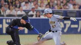 阪神　高寺が“忍者スライディング”　「１人時間差のようにして。高等な技術ですね」解説が絶賛　完全にアウトのタイミングをセーフに