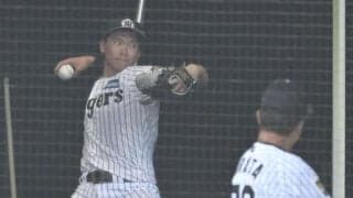阪神・湯浅京己がブルペン入り　負傷後初めて捕手を座らせて約２０球　「右足首の捻挫」からの復帰に前進