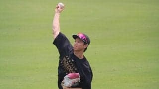 【阪神】右足首捻挫の湯浅京己、ブルペンで捕手座らせ約20球　誕生日に約１時間ファンサービス