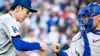ドジャースが後半戦白星発進　佐々木朗希が進化の快投６回途中１失点　球団新記録の１００マイル超２１球　大谷翔平は特大飛球連発も４戦ぶり無安打