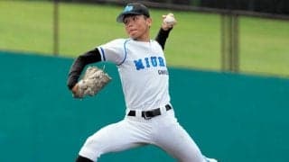 ピンチで登板した三浦学苑の佐藤投手　横浜相手に笑顔「悔いはない」