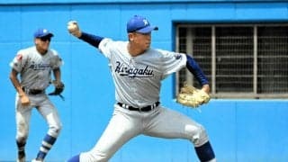 つばの裏に「主人公」の文字　平塚学園の山口投手「全力出し切れた」