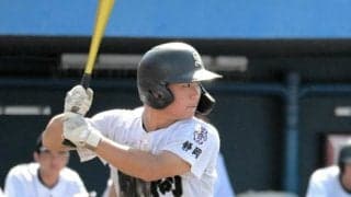 島田商・栗田怜旺選手が公式戦初本塁打　憧れた学校での最後の試合で