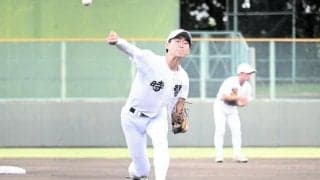 「守備を信じて」気合を入れ直し　時習館の尾崎投手、ピンチしのいだ