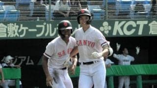 打つ瞬間「腹に力」　助言実行して2本塁打　おかやま山陽・三沢選手