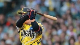 【阪神】154キロ脇腹に受けた大山悠輔は元気　移動試合で先発＆いきなりクリーンヒット