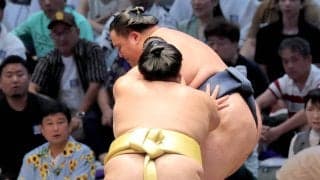 十両・嘉陽が４１歳の玉鷲を送り出して４勝目「小さい時から見ていた人と対戦することができて良かった」