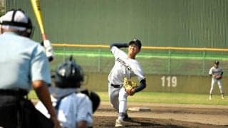 スローカーブの緩急生かして強力打線に好投　松阪工・大原照悟投手