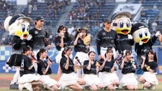 ハロプロ「ロージークロニクル」細胞レベルのロッテファン橋田歩果と相馬優芽セレモニアルピッチ
