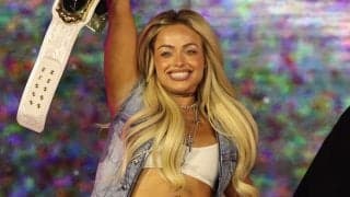 美人プロレスラーは「えげつない」　“豪快フォーム”に釘付け…MLB公式も注目「世界王者」