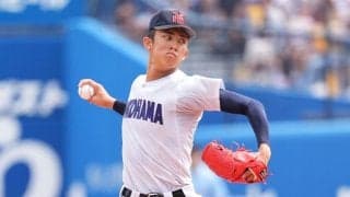 横浜・織田翔希、自己最速157キロ　初回に156キロで更新直後…準決勝・慶応戦でギア全開
