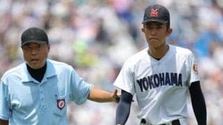 横浜　織田翔希が無念の七回途中降板　右足つりながらも無安打無失点３四球の圧巻投球　降板時にスタンドから大きな拍手　決勝進出へ導く