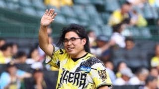 【阪神】ロッチ中岡創一がファーストピッチに登場「全力は出せた」伝統の一戦を前に盛り上げる