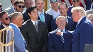 トランプ大統領から突然質問…大谷タジタジ　やり取りに日本人驚き「めっちゃ褒めてる」