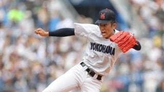 横浜・織田　自己最速１５７キロ！因縁の相手・慶応を７回途中０封　日米１６球団集結「高校生のレベルではない」