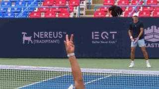 【ムバダラＤＣオープン】錦織圭　今季限りの引退表明後初の公式戦を前に、練習で世界５位に勝つ