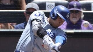 大谷翔平が激走！三塁狙うも無念のタッチアウト　二塁から一気に加速も　左膝の不安を吹き飛ばす
