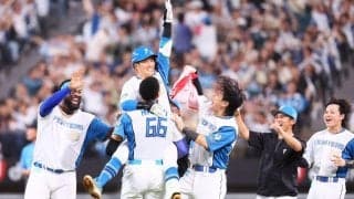 日本ハム　今季３度目サヨナラ勝ち　２連勝で貯金１１　同点の九回に奈良間が決めた、中越えサヨナラ二塁打