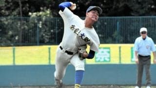 初回2奪三振「うれしすぎ」　勢いで無失点完投の奈良大付・川端投手
