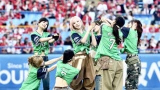 【ヤクルト】「ME：I」新曲パフォーマンス＆MOMONAがノーバン始球式、自己採点は…