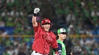 広島　連敗２でストップ　九回に佐々木が値千金の勝ち越し打　前半戦は借金「１５」の５位でターン