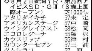 【アイビスＳＤ展望】連覇を狙うピューロマジックが中心　直千巧者のエコロレジーナも面白い存在