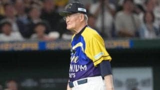 86歳・張本勲氏、代打登場に場内歓声　元気な姿で変わらぬフォーム…vs上原は1球で“申告敬遠”