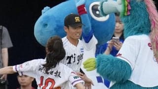 【フレッシュ球宴】阪神谷端将伍は好機で三塁ゴロに倒れて悔しがる
