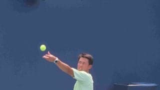 錦織圭　試合前の練習も順調　サーブとリターンを確認　１回戦は世界２７０位の商竣程　日本時間２８日午前６時以降の開始