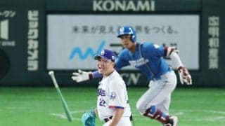 【球宴】中日大野雄大「めちゃくちゃピンチやん！」マイク装着本音連発　坂本勇人タオル掲げ応援