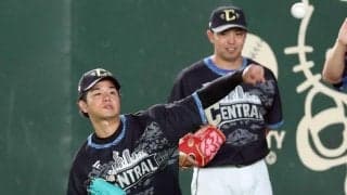 阪神・高橋遥人　巨人・井上温大と“Ｗはると”で練習　初球宴へ「緊張しています」日本ハム・水野との対決熱望