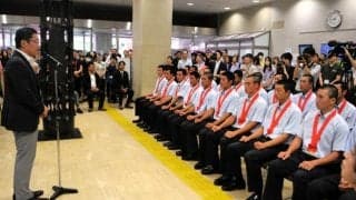 「元気と勇気与えられる試合を」　東日大昌平主将がいわき市長に抱負