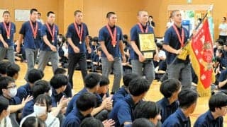 甲子園初出場・有明が壮行会　「目標ベスト8に少しでも近づければ」