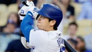 ドジャース・大谷翔平　九回に右中間へタイムリー二塁打　今季８度目の１試合３安打、今季５度目の同３打点以上