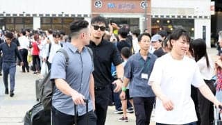 【球宴】全セ富山駅に到着　阪神佐藤輝明、DeNA牧秀悟らにファン温かく見守る