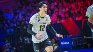 【バレー】日本男子、第２セットは２５-２３で取り返す　高橋藍が１０得点　石川祐希を交代で総力戦　完全アウェーの中国戦、１-１で勝負の第３セットへ