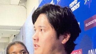 大谷と一問一答　炎症がある左膝「１００％になるよう努力している」