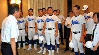 「これからがスタート」　甲子園入り前に愛媛・新田が知事を表敬訪問