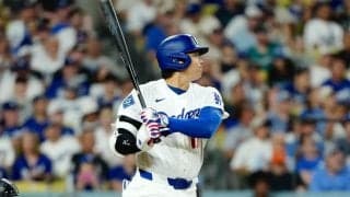 大谷翔平、弾丸二塁打＆2安打1打点　打率.289上昇…ド軍快勝、左膝不安も激走